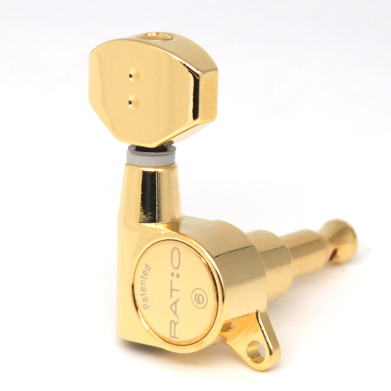 3+3 Ratio Acoustic Guitar Machine Heads Gold Finish. "45 Degree mounting screw" (GT-118-D0) - Graph Tech Guitar Labs