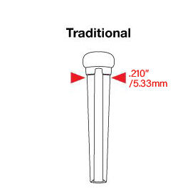TUSQ Traditional Bridge Pins Black With 2mm Paua Dot (PP-2182-00) - Graph Tech Guitar Labs