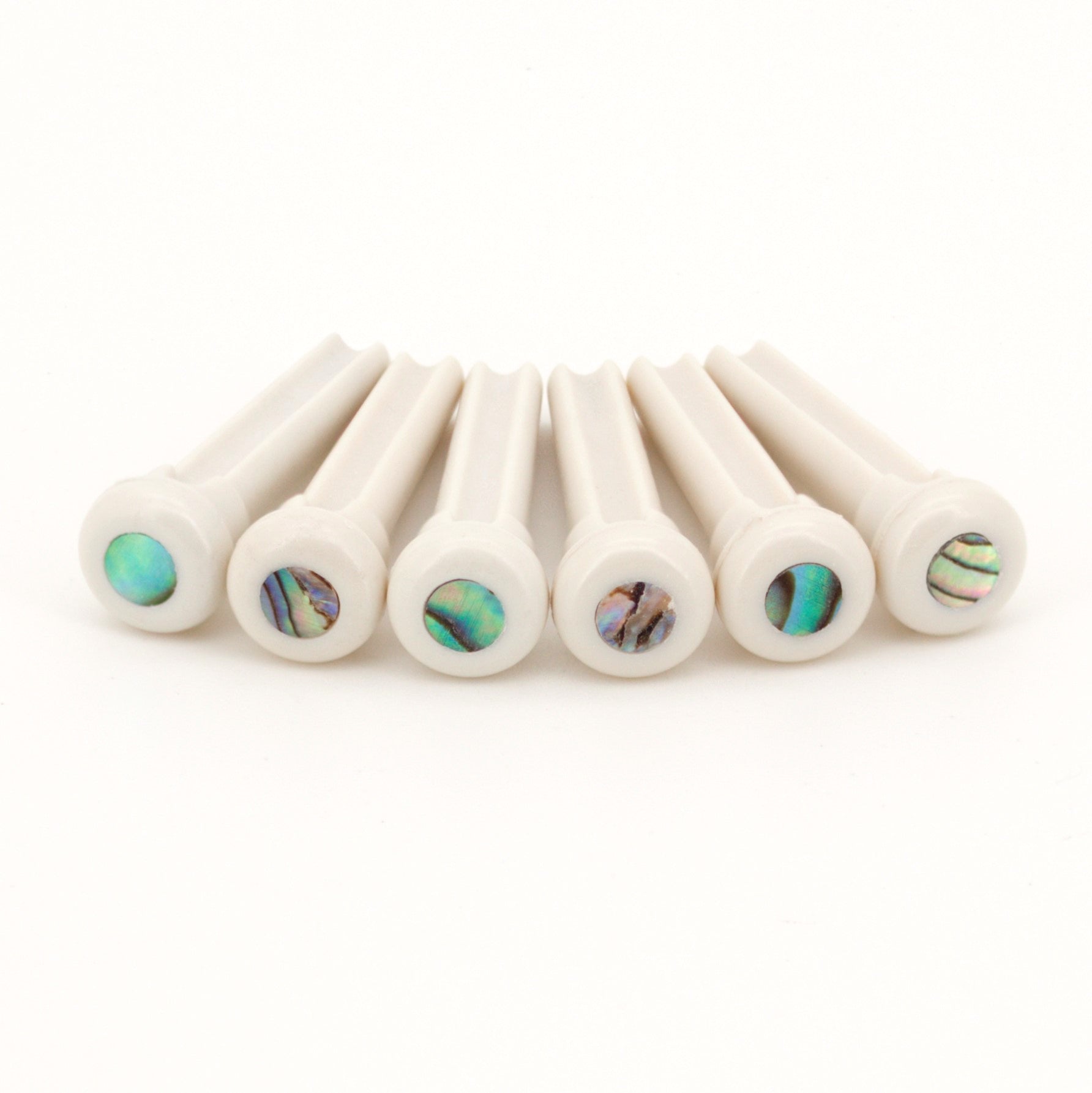 TUSQ Presentation Bridge Pins with 4mm Paua Shell Dot Inlay