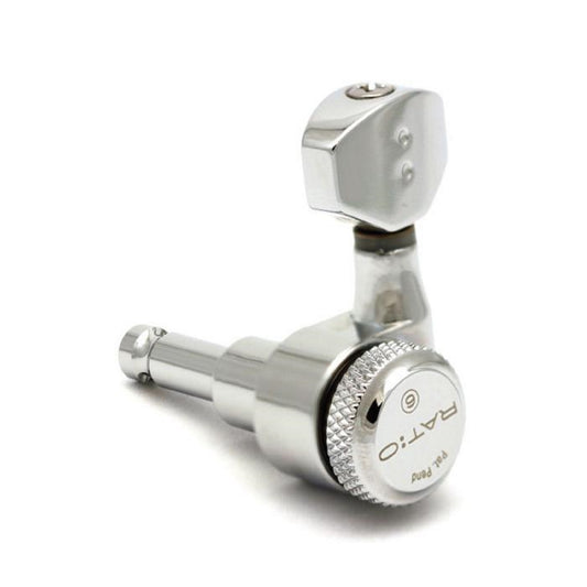 6 In Line Ratio Lefty Electric Locking Machine Heads Mini Contemporary Button (select finish) - Graph Tech Guitar Labs Ltd.
