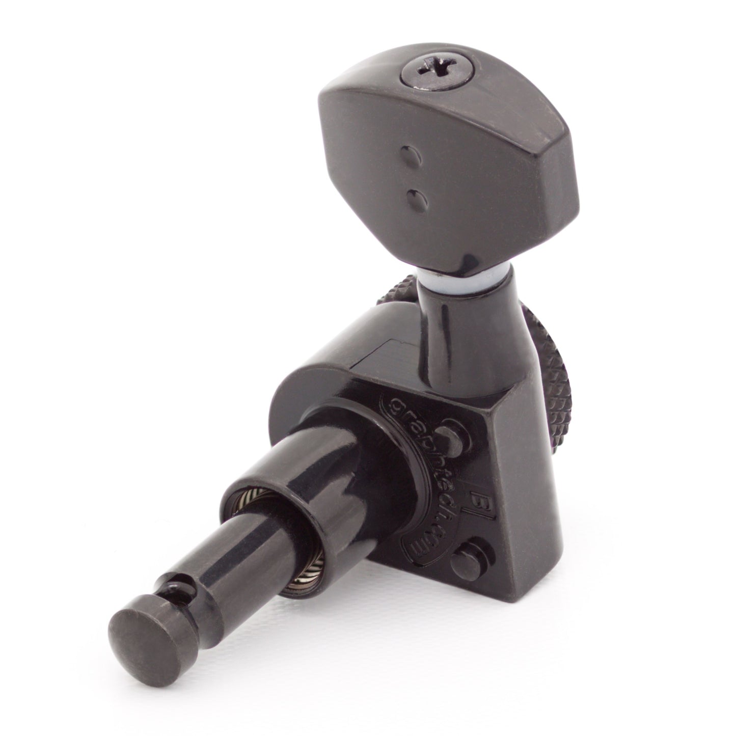 6-In-Line Ratio Electric Locking Machine Heads Staggered Posts (PRL-9721, Select Finish and Button Style) - Graph Tech Guitar Labs