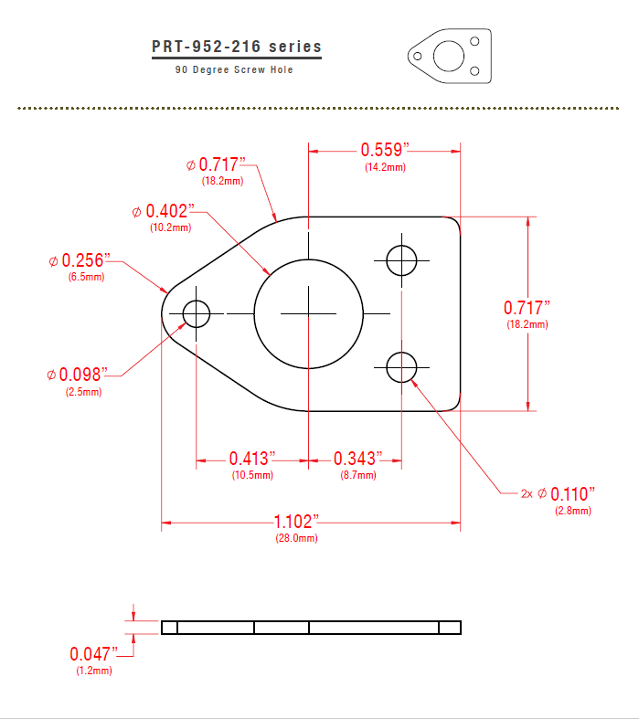 Individual InvisoMatch Plate for Ratio Tuners, 90 Degree Screw Hole - Graph Tech Guitar Labs Ltd.