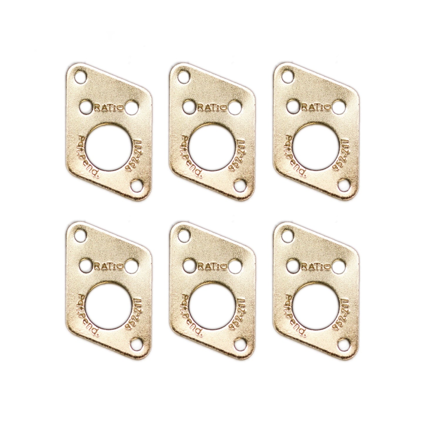 InvisoMatch Plates for Ratio Tuners, 'F' Style Screw Hole (set of 6) (Select Finish) - Graph Tech Guitar Labs Ltd.