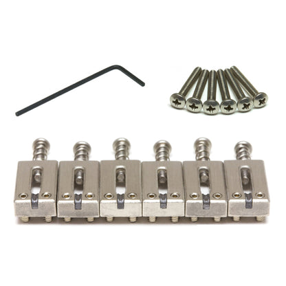 String Saver Classics Strat & Tele Style Saddles 2 1/16th String Spacing - Brushed Steel (PG-8000-00) - Graph Tech Guitar Labs Ltd.